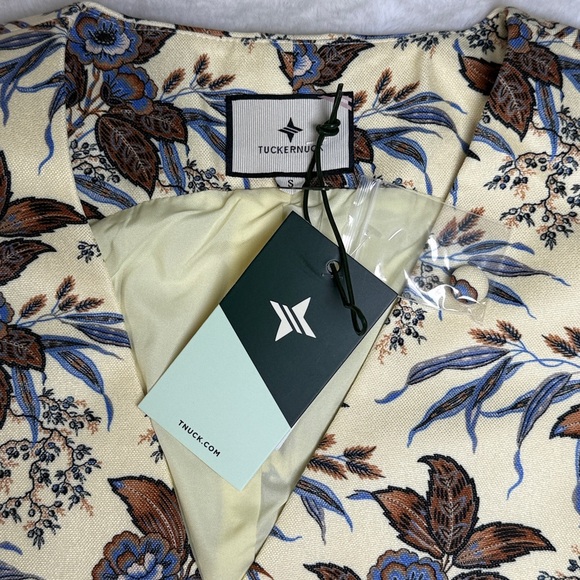 Tuckernuck Montrose Chintz Martine Vest SM Floral ButterYellow Spring Preppy NEW - Picture 5 of 17